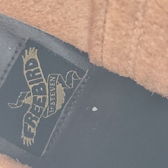 Freebird Carlito Boots Women Sz 7 Tan Distressed Leather Moto Biker Heel Zipper - Picture 6 of 12